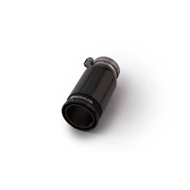 Remus Universal Sport Exhaust 84mm Blk Chrm Straight w/Carbon Insert & Adj Clamp Tail Pipe (Single)