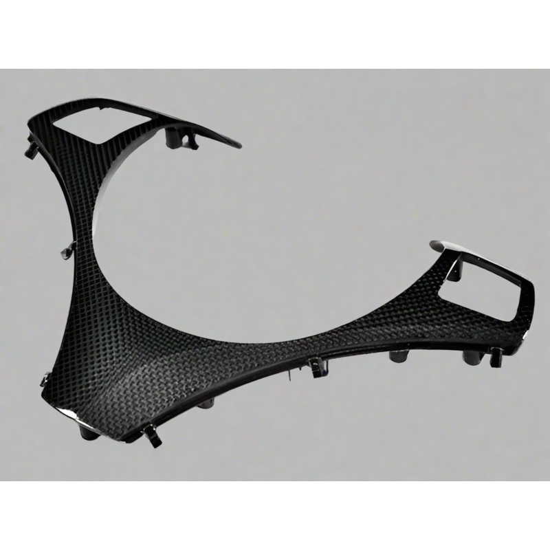 AutoTecknic Carbon Fiber Steering Wheel Trim – E90/ E92/ E93 3 Series/ E82 1 Series with Sport Package (Only fits steering wheels with Metallic Trim)