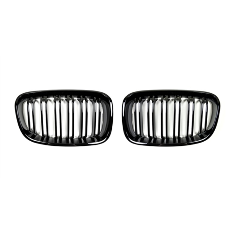 AutoTecknic Dual-Slats Gloss Black Front Grille Set – F20 1-Series