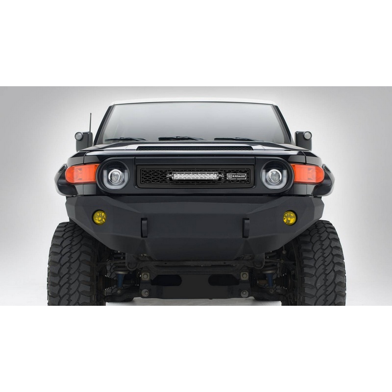 T-Rex ZROADZ Series 2007-2013 Toyota FJ Cruiser LED Lighted Grille w/ One 10 Inch Slim single row Main Insert (Black)