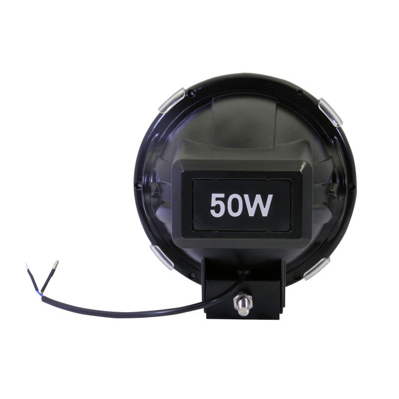 ANZO Hid Off Road Light Universal 50 Watt 7in HID Off Road Fog Light w/ AnzoUSA Red bezel