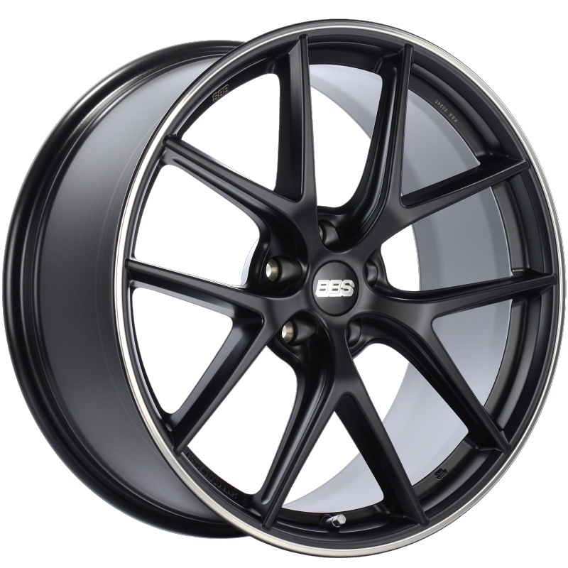 BBS CI-R 20×9 5×112 ET25 Satin Black Polished Rim Protector Wheel -82mm PFS/Clip Required