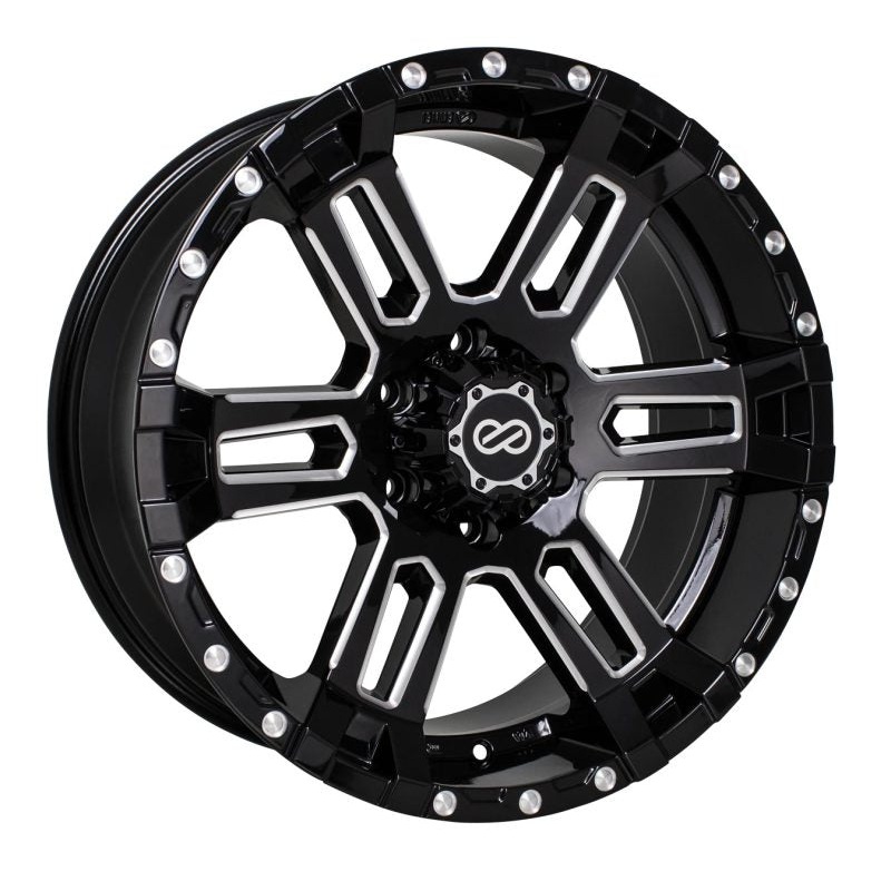 Enkei Commander 18×8.5 30mm Offset 6×139.7 Bolt Pattern 78 Bore Black Machined Wheel