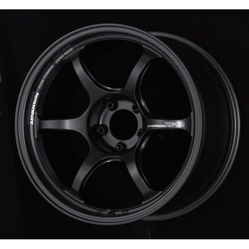 Advan RG-D2 18×10.5 +24 5-120 Semi Gloss Black Wheel