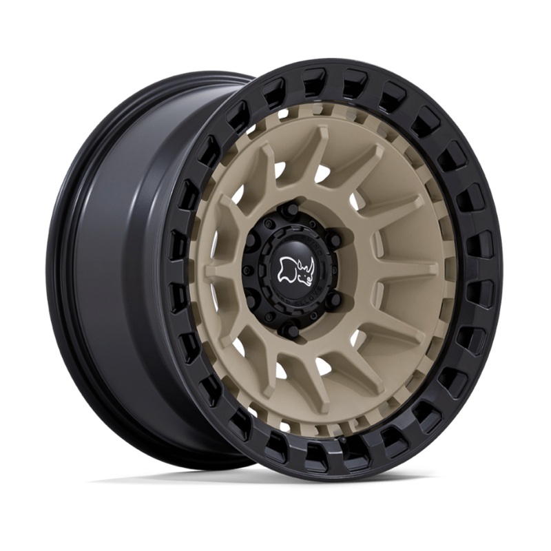 18×9.0 Black Rhino Barrage Desert Sand on Matte Black
