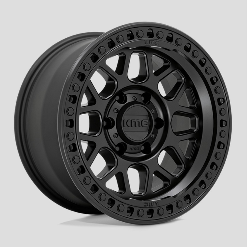 18×9.0 KMC GRS KM549 Satin Black