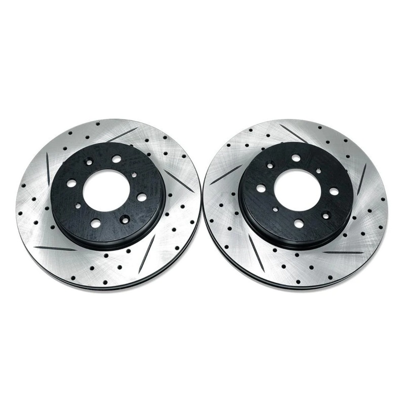 BLOX Racing 90-01 Acura Integra (Excl Type-R) Front Slotted & Drilled Rotors – Pair