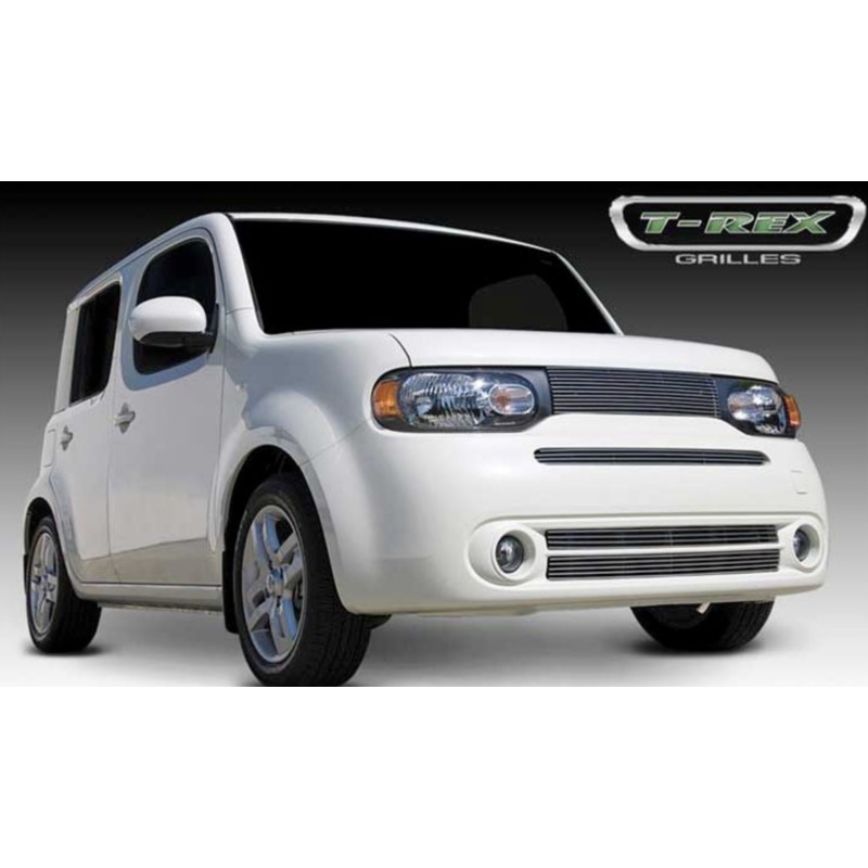 T-Rex 2009-2012 NISSAN CUBE POLISHED ALUMINUM REPLACEMENT UPPER BILLET GRILLE (2 pieces)