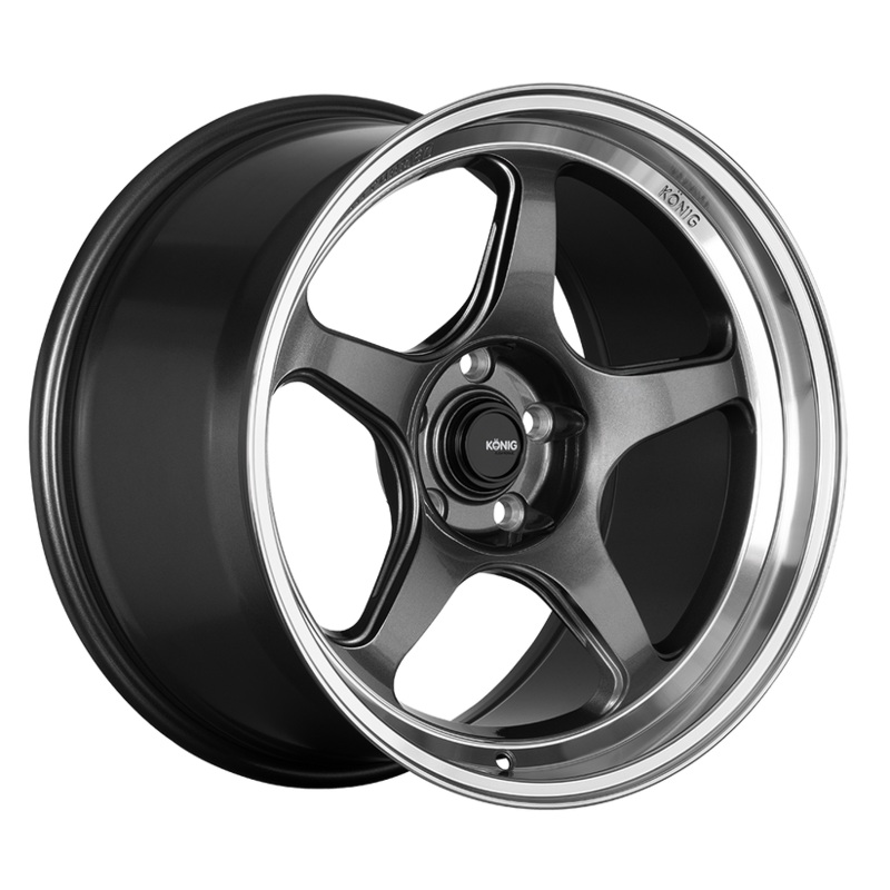 Konig 19″ Hyperspec 5×112 Wheel – Anthracite Metallic w/ Mirror Machined Lip