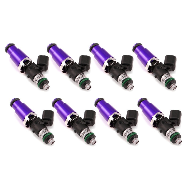 Injector Dynamics 1340cc Injectors – 60mm Length – 14mm Purple Top – 14mm Lower O-Ring Set of 8 (1300.60.14.14.8)