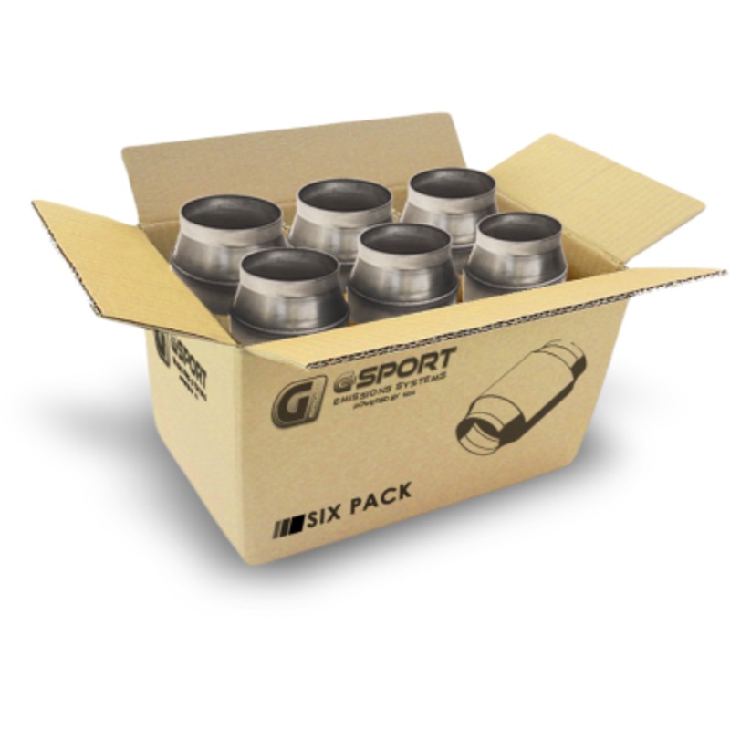 GESI G-Sport 6PK 400 CPSI EPA Compliant 3in Inlet/Outlet GEN2 High Output Catalytic Conv Assembly (650230)