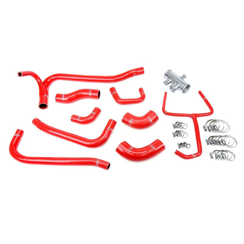 HPS Silicone Radiator Coolant Hose Kit | 2007 – 2014 Ford Mustang GT500 (57-2069-RED)