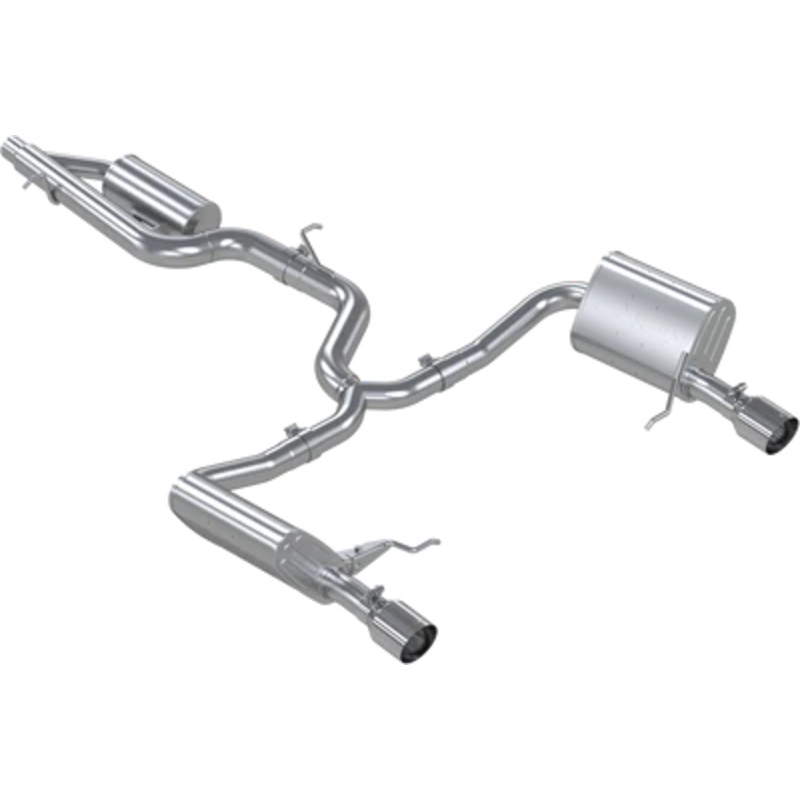 MBRP Stainless Steel 3″ Cat-Back – 2.5″ Dual Split Exit | 2017-2019 VW Golf Sportwagen / Alltrack (S4618)