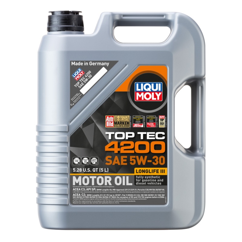 LIQUI MOLY 5L Top Tec 4200 New Generation Motor Oil SAE 5W30