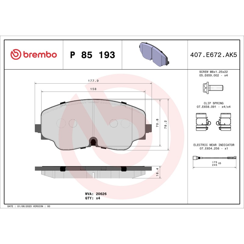 PRIME Low-Met Front Disc Brake Pad Set – P85193