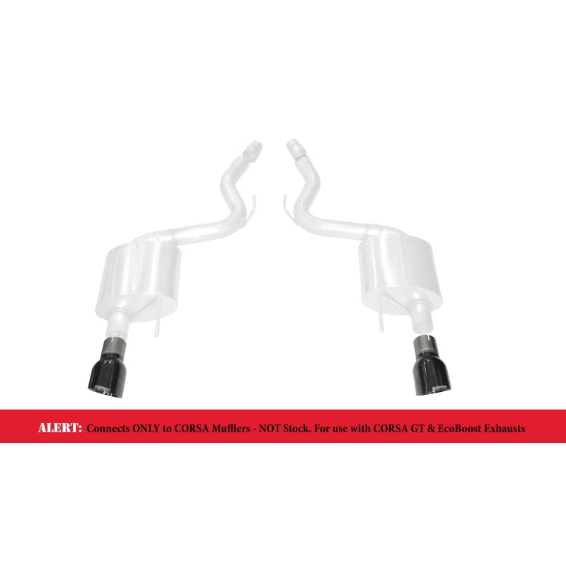 Corsa 2015-2025 Ford Mustang GT 3.0in Inlet / 4.5in Outlet Black PVD Tip Kit (For Corsa ExhaustOnly)