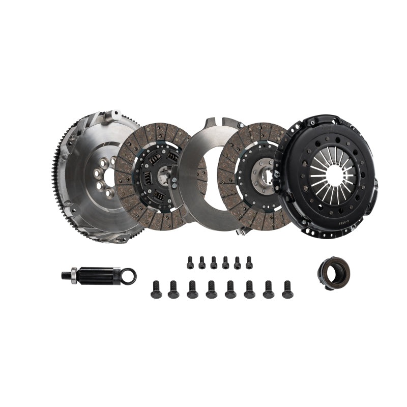 DKM Clutch BMW E46 M3 MS Twin Disc Clutch Kit w/Steel Flywheel (660 ft/lbs Torque)