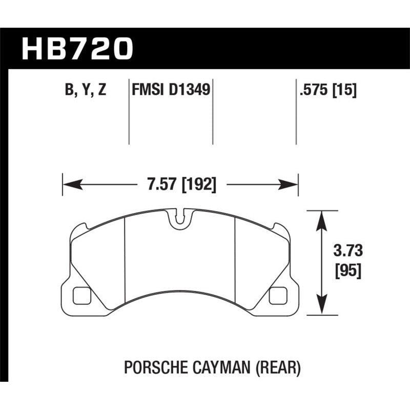 Hawk 15-17 Porsche Cayenne Front HPS 5.0 Brake Pads