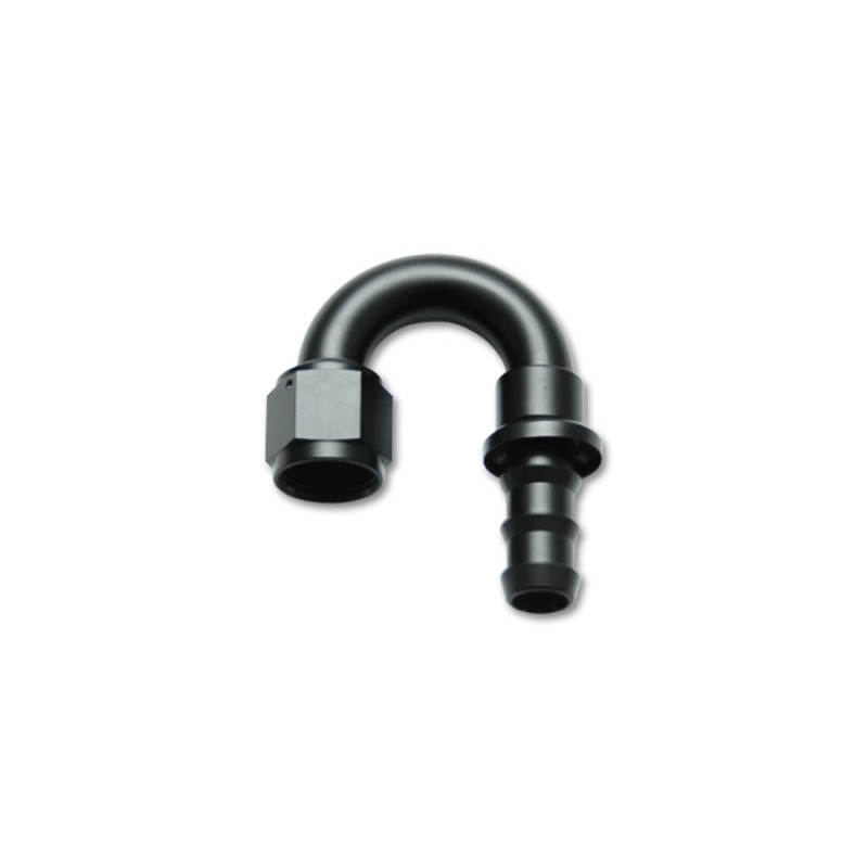 Vibrant -6AN Push-On 180 Deg Hose End Fitting – Aluminum