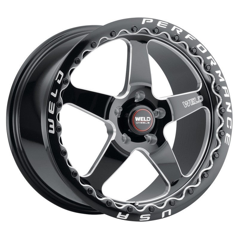 Weld S904 17×10 Ventura Beadlock 5×112 ET40 BS7.1 Gloss BLK MIL DIA 78.1
