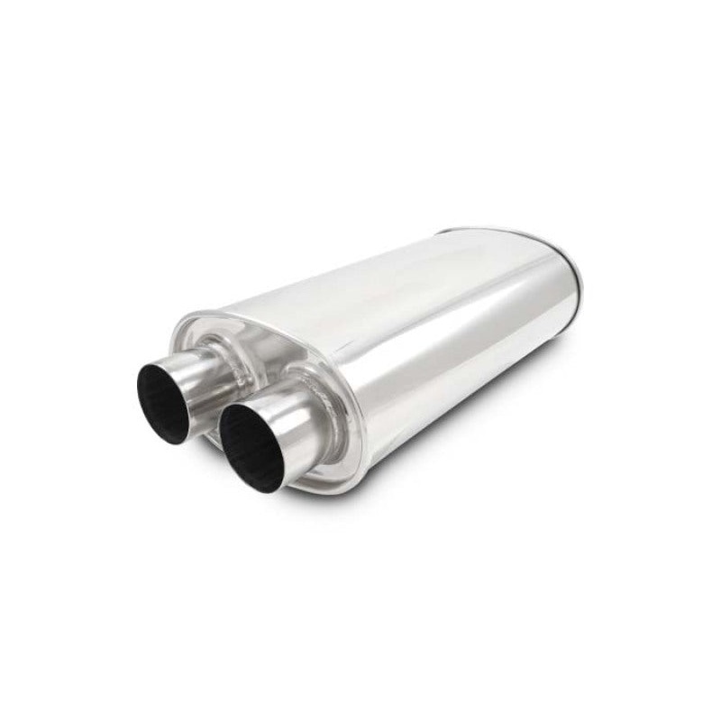 Vibrant Universal Streetpower 3in Stainless Steel Dual In-Out Oval Muffler
