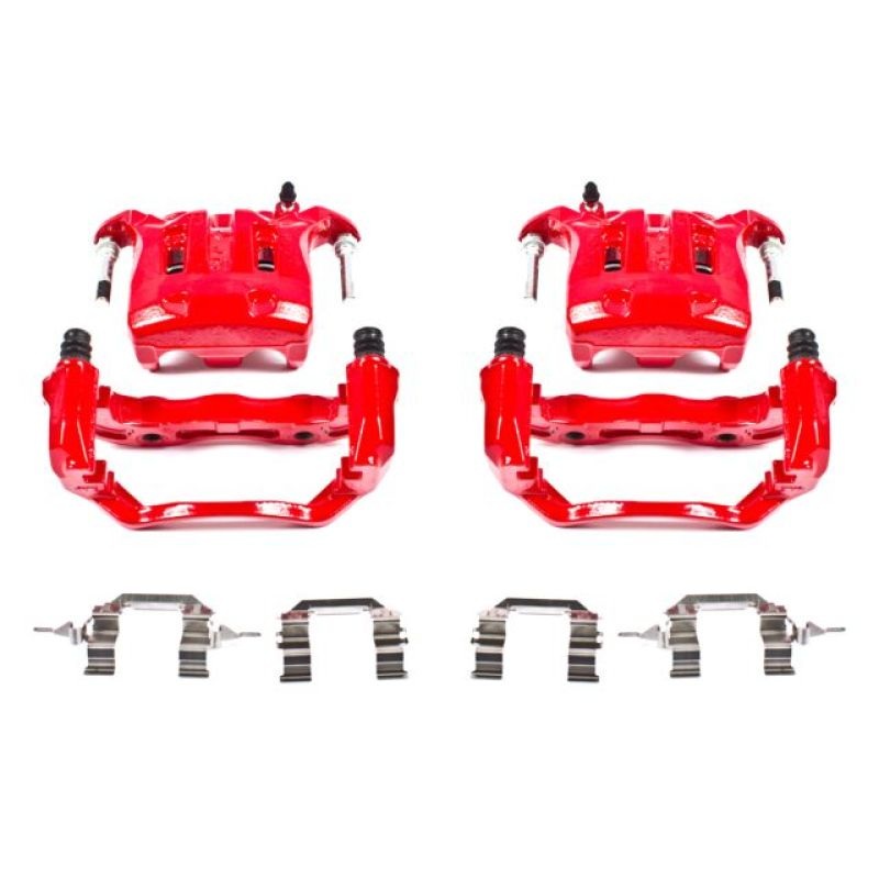 Power Stop 03-04 Infiniti M45 Front Red Calipers w/Brackets – Pair