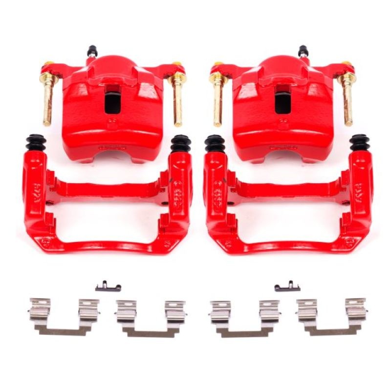 Power Stop 03-08 Pontiac Vibe Front Red Calipers w/Brackets – Pair