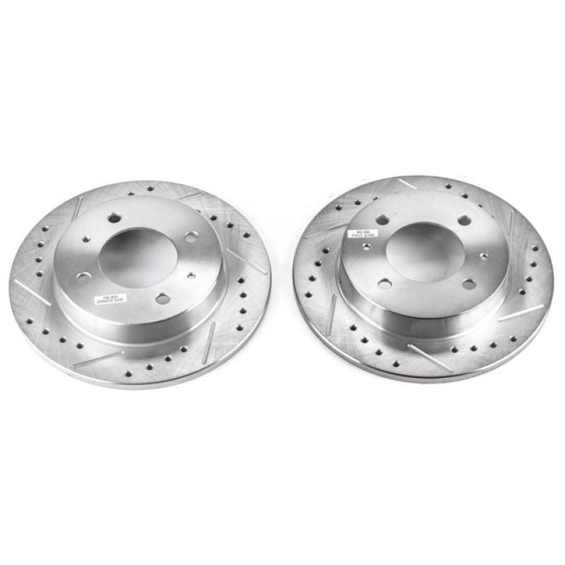 Power Stop 97-06 Hyundai Elantra Rear Evolution Drilled & Slotted Rotors – Pair