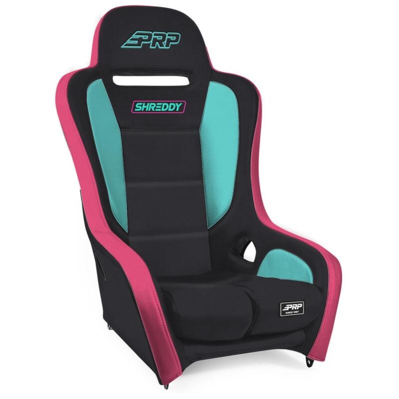 PRP ShReddy Podium Suspension Seat – Black- Pink / Teal