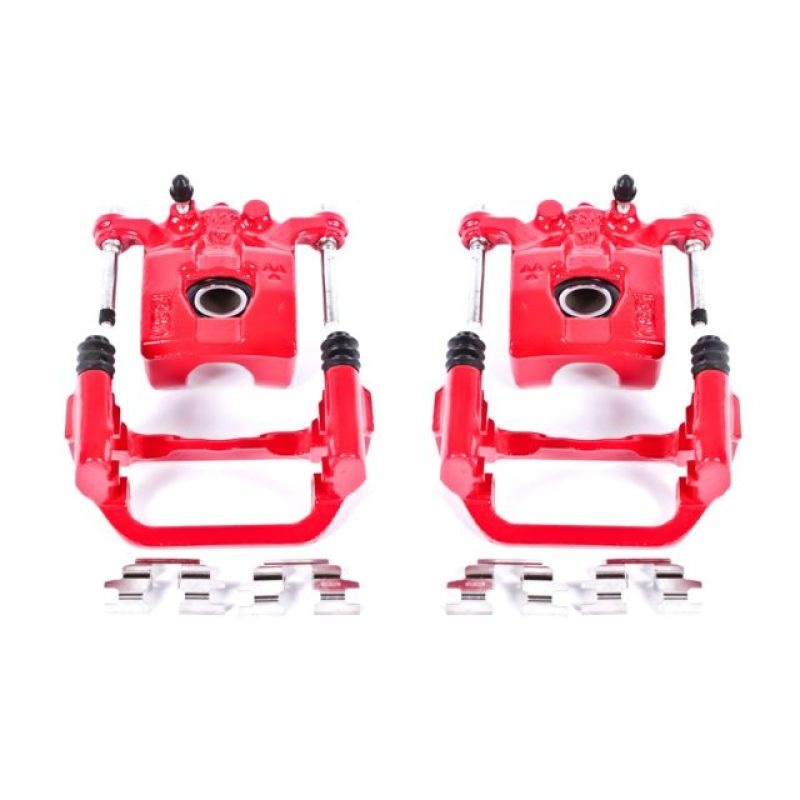 Power Stop 02-06 Nissan Altima Rear Red Calipers w/Brackets – Pair