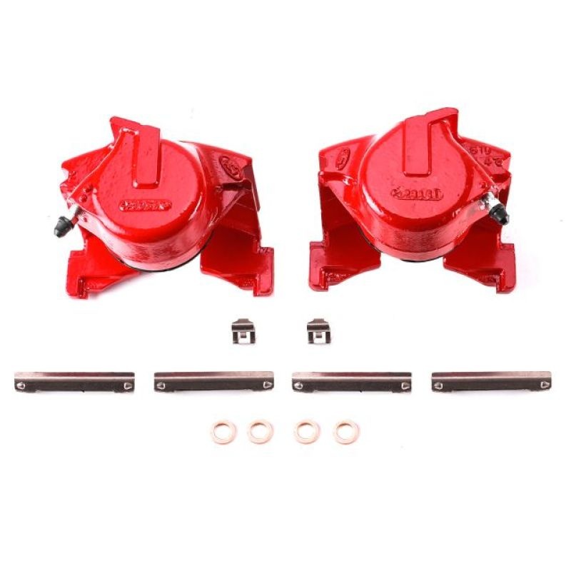 Power Stop 86-93 Ford Bronco Front Red Calipers w/o Brackets – Pair