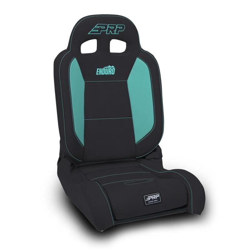 PRP EnduroDaily Reclining Suspension Seat – Black/Teal Vinyl – Passenger