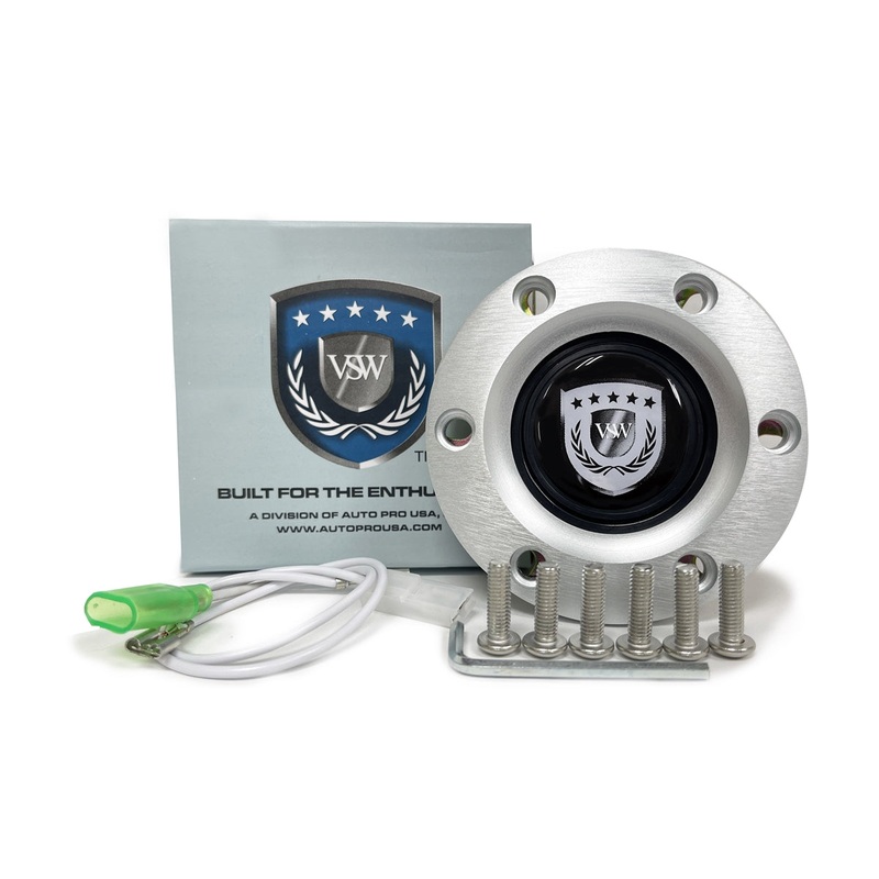 VSW S6 | Chrome VSW Emblem | Brushed Horn Button | STEVSWSIL-BRU