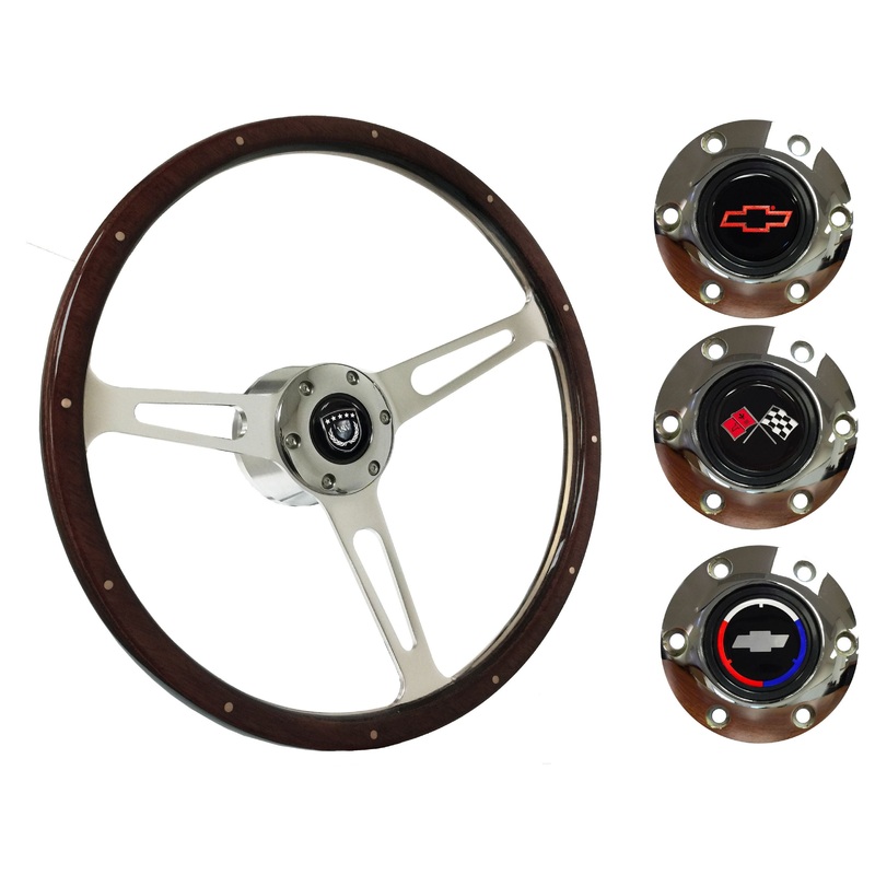 1962-68 Chevy Nova Steering Wheel Kit | Deluxe Espresso Wood | ST3553A