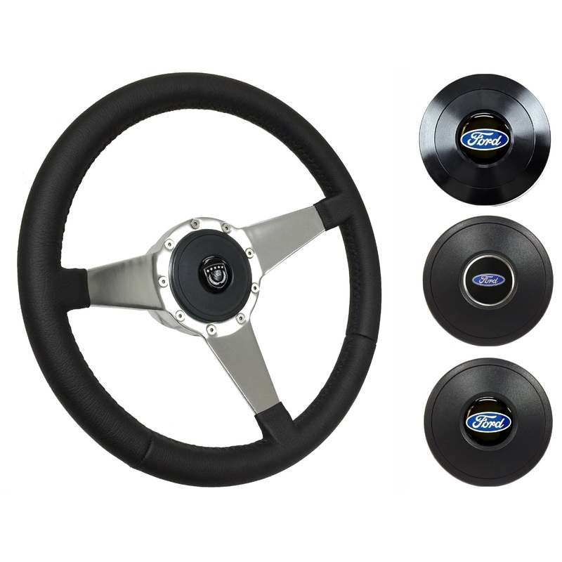 1965-68, 70-77 Ford Truck Steering Wheel Kit | Black Leather | ST3087