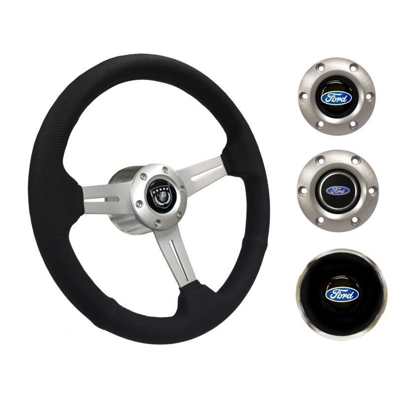 1965-68, 70-77 Ford Truck Steering Wheel Kit | Perforated Leather | ST3587BLK-BLK