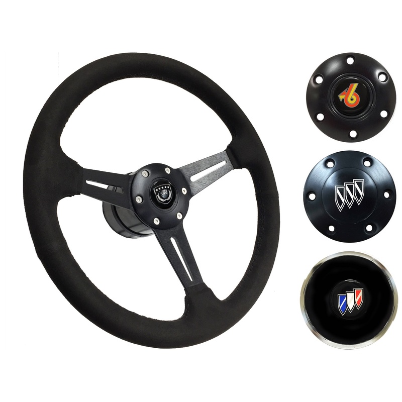 1967-68 Buick Steering Wheel Kit | Black Ultralux Suede | ST3584BLK