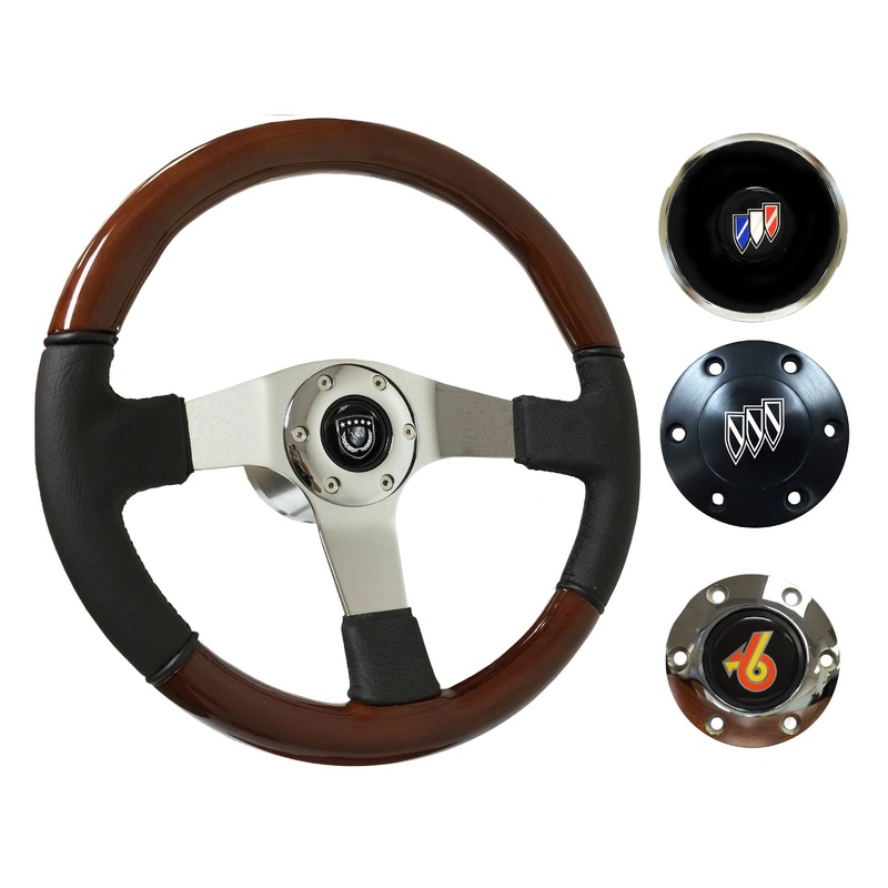 1967-68 Buick Steering Wheel Kit | Mahogany Wood – Leather | ST3019