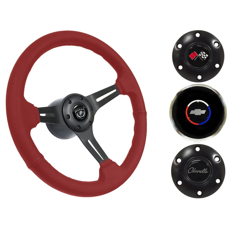 1967-68 Chevelle Steering Wheel Kit | Red Leather | ST3060RED