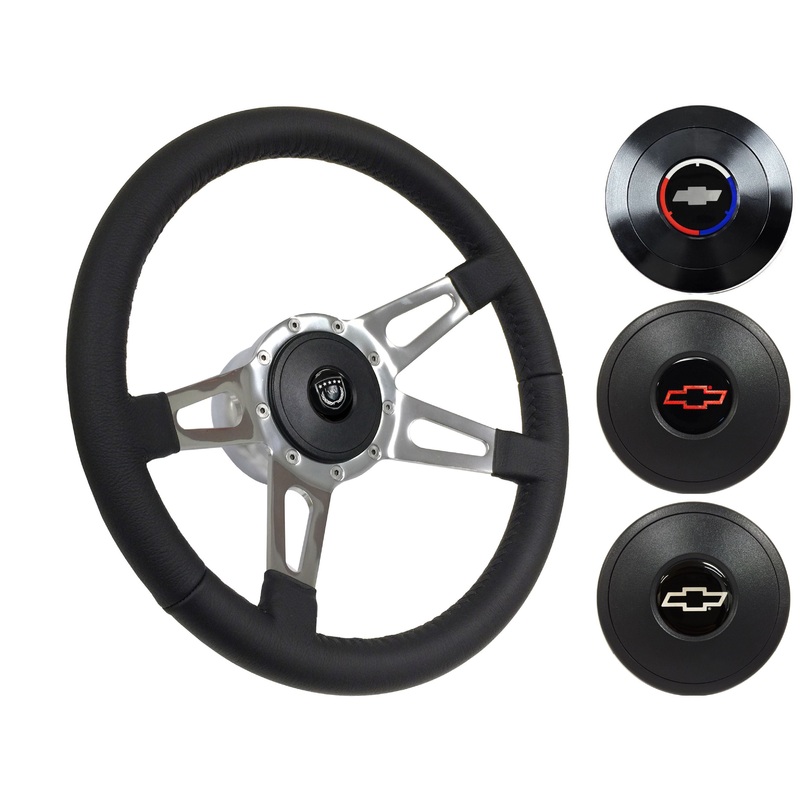 1967-68 El Camino Steering Wheel Kit | Black Leather | ST3070