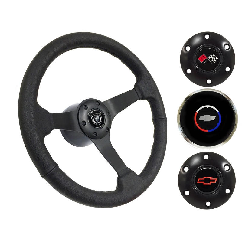 1967 Corvette Steering Wheel Kit | Black Leather | ST3160BLK