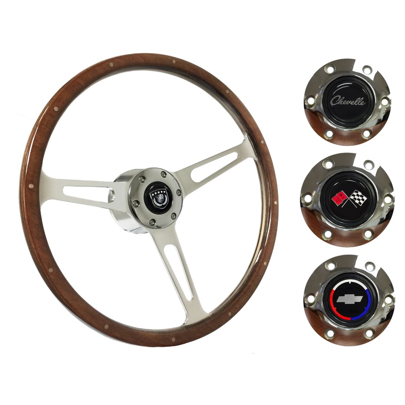 1969-77 Chevelle Steering Wheel Kit | Deluxe Walnut Wood | ST3553