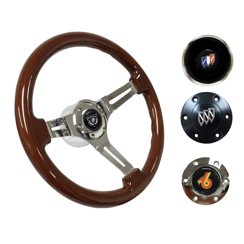1969-89 Buick Telescopic Steering Wheel Kit | Mahogany Wood | ST3011