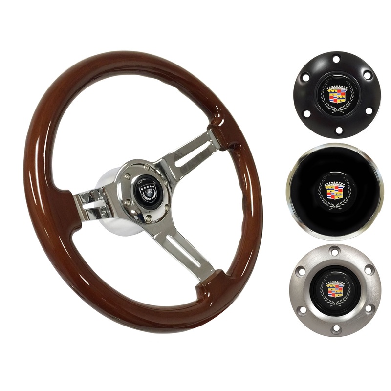 1969-89 Cadillac Telescopic Steering Wheel Kit | Mahogany Wood | ST3011