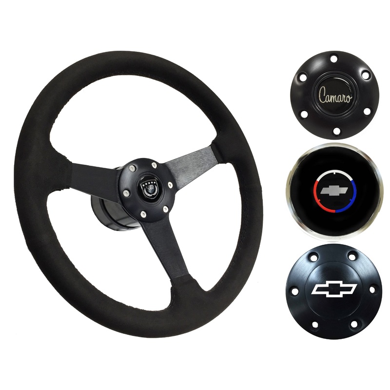 1969-89 Camaro Steering Wheel Kit | Black Ultralux Suede | ST3582BLK