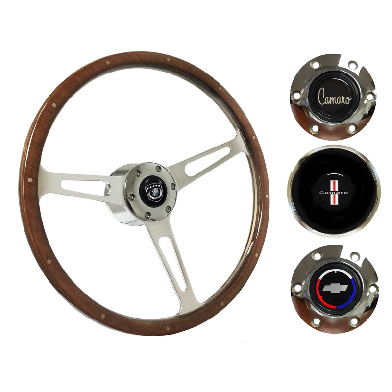 1969-89 Camaro Steering Wheel Kit | Deluxe Walnut Wood | ST3553