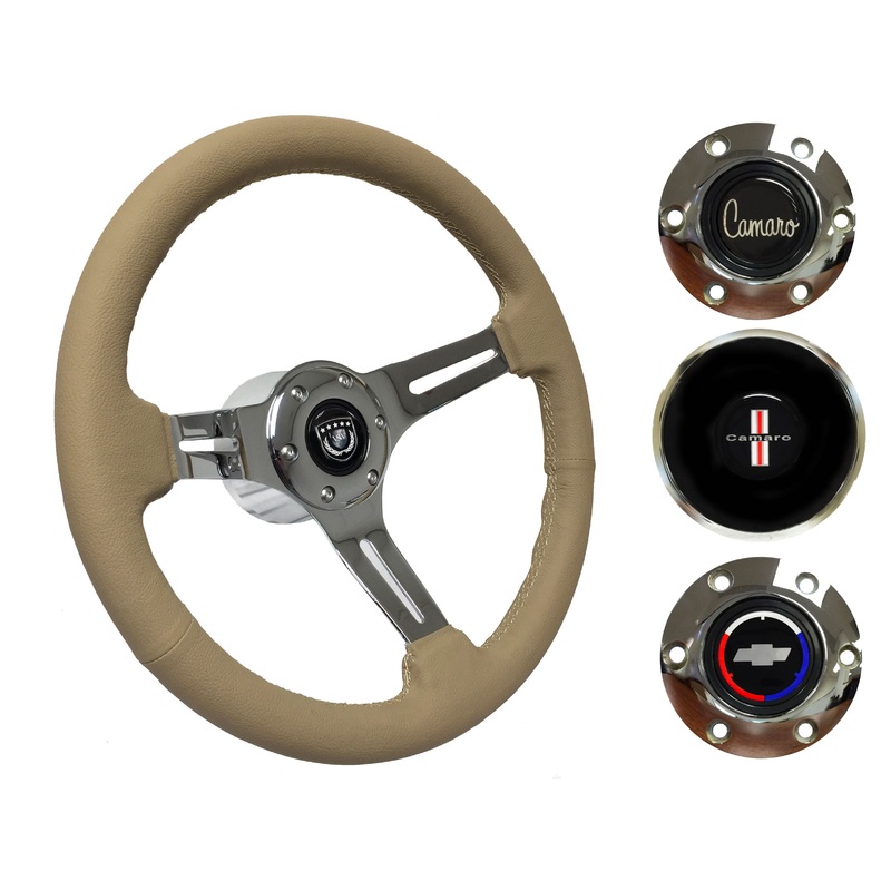 1969-89 Camaro Steering Wheel Kit | Tan Leather | ST3012TAN