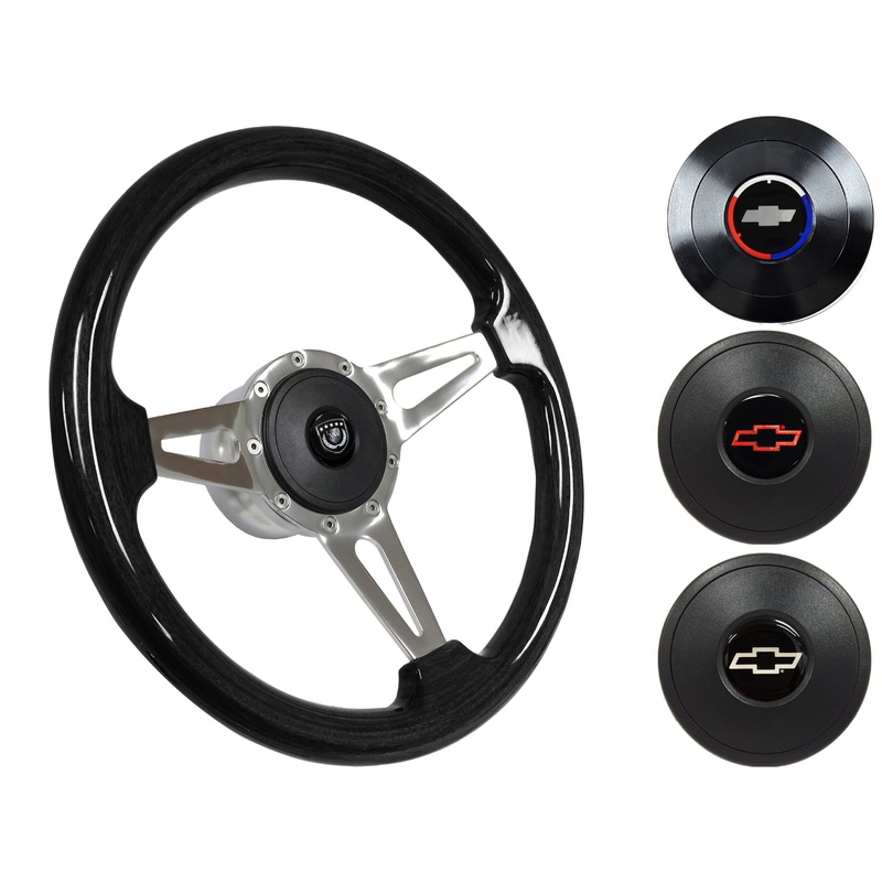 1970-88 Monte Carlo Steering Wheel Kit | Black Ash Wood | ST3077