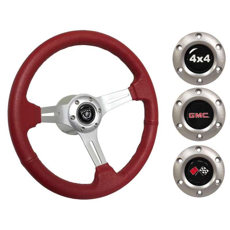 1974-94 Chevy Truck, GMC Steering Wheel Kit | Red Leather | ST3014RED