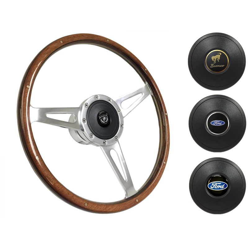 1975-77 Ford Bronco Steering Wheel Kit | Deluxe Walnut Wood | ST3053